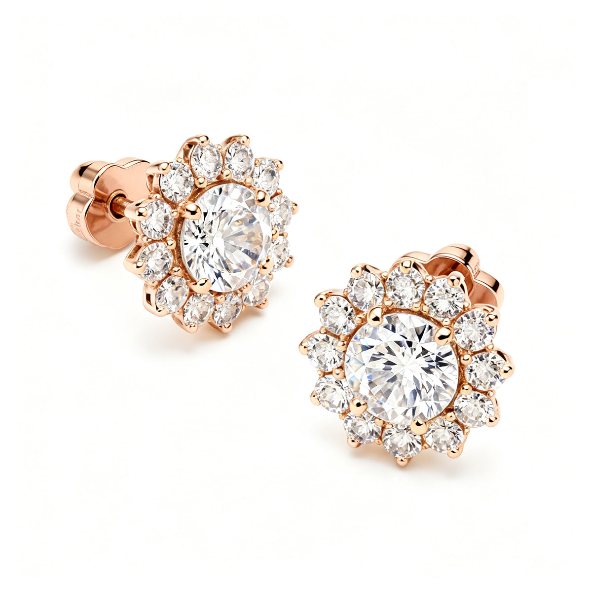Lab-Grown Diamond Luxe Back Earrings - RG Overhead