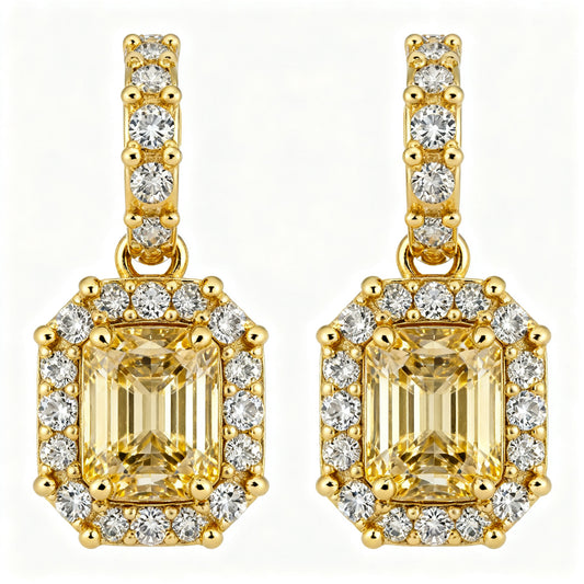 Lab-Grown Diamond Luxe Back Earrings - YG Front