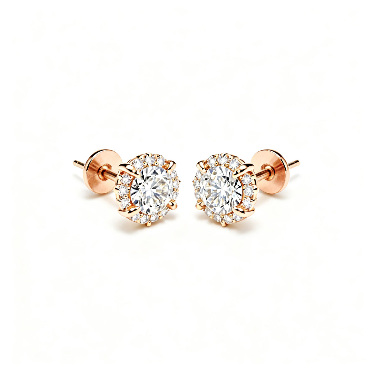 Lab-Grown Diamond Luxe Back Earrings - RG Overhead