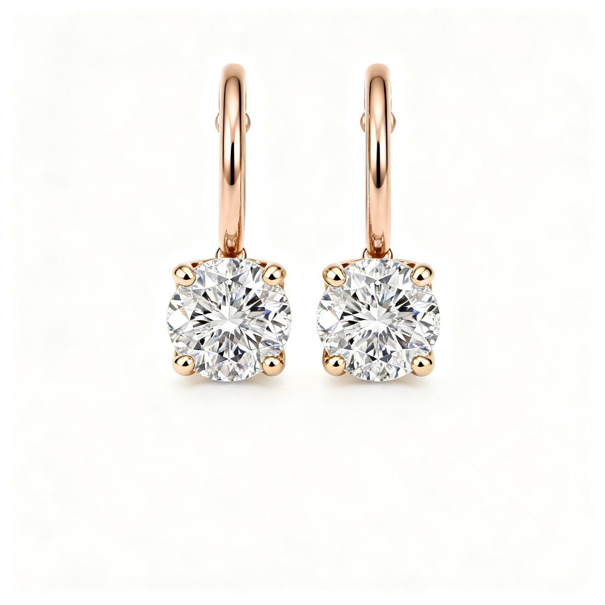 Lab-Grown Diamond Luxe Back Earrings - RG Front