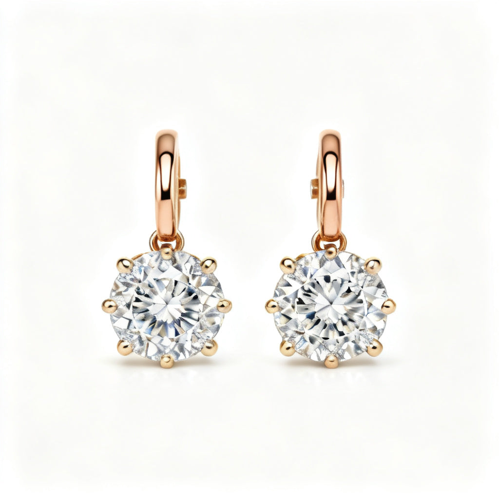Lab-Grown Diamond Luxe Back Earrings - RG Front