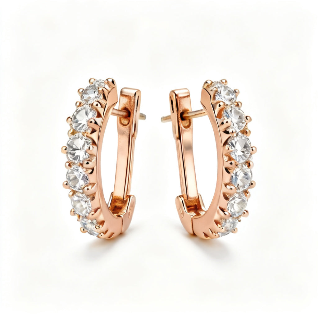 Lab-Grown Diamond Luxe Back Earrings - RG Side