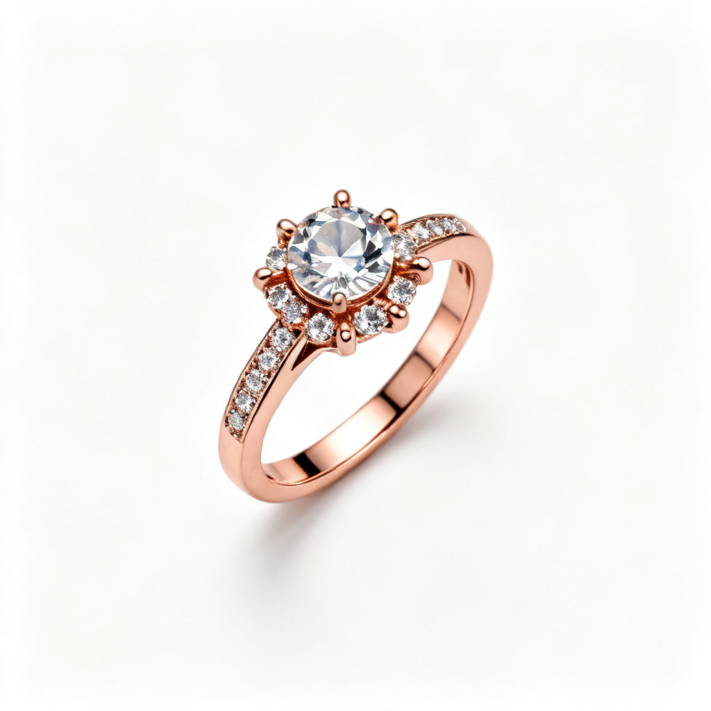 Multi-Shape Lab-Grown Diamond Luxe Back Earrings - Rose Gold Overhead View