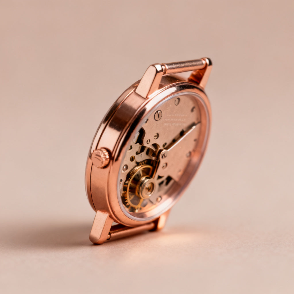 Lab-Grown Round Diamond Luxe Back Earrings - Rose Gold 45 Degree