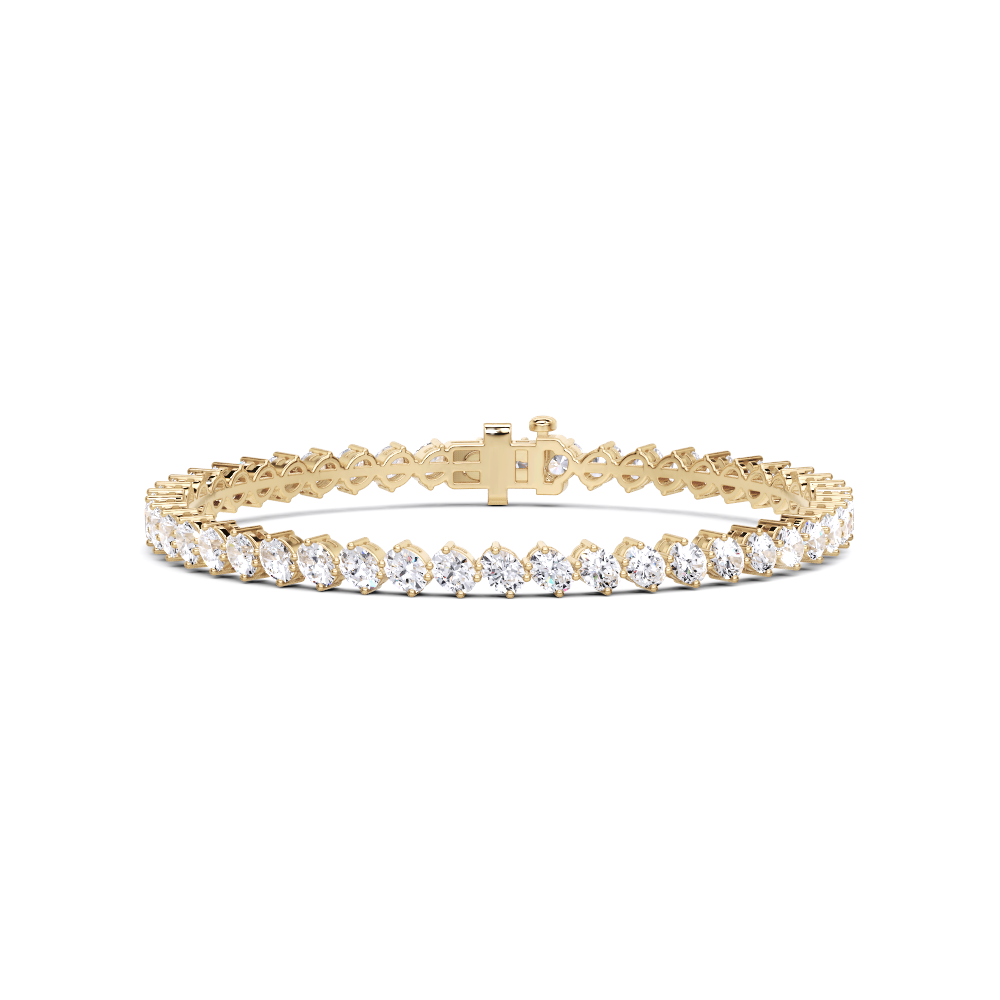 Oval Diamond Tennis Bracelet - 14KT Gold