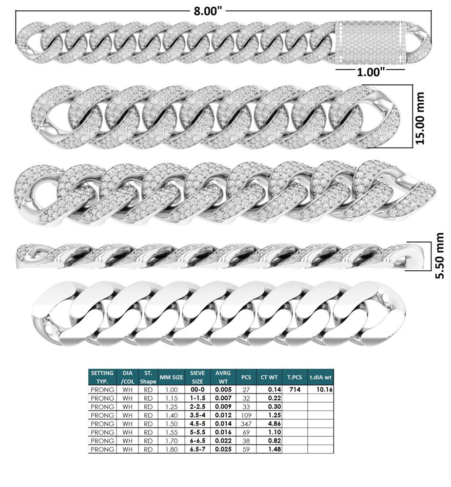 Pavé Lab-Grown Diamond Bracelet - 14KT Gold