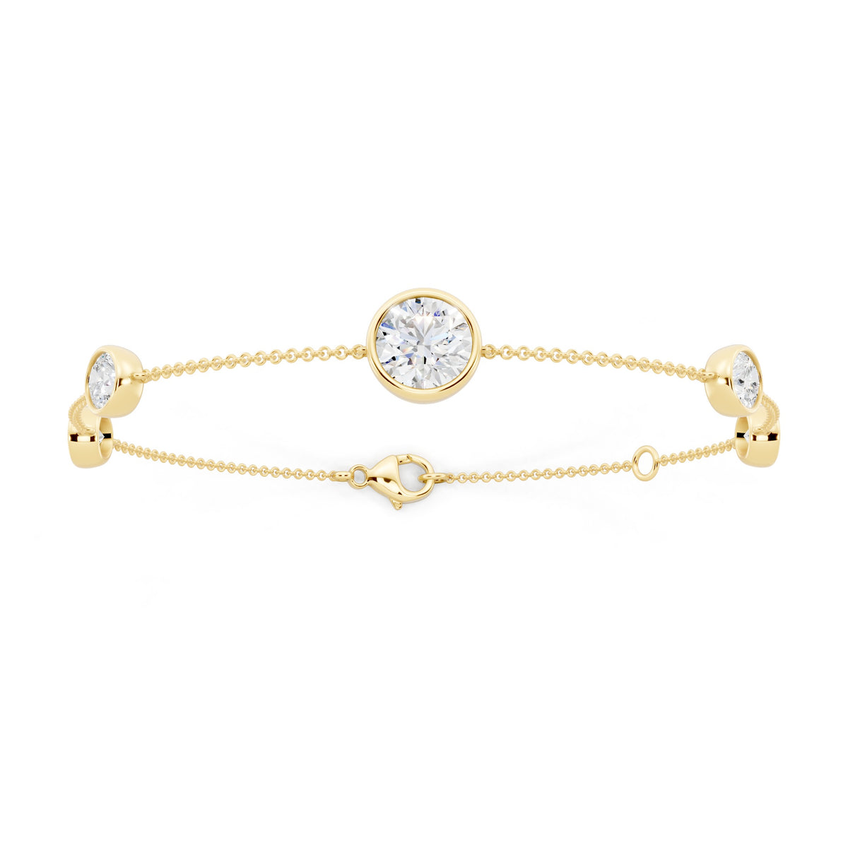 Lab-Grown Diamond & Color Stone Bracelet - 14KT Gold