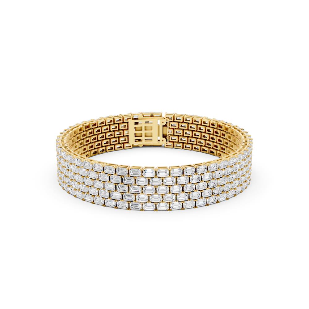 Emerald Lab-Grown Diamond Bracelet - 14KT Gold