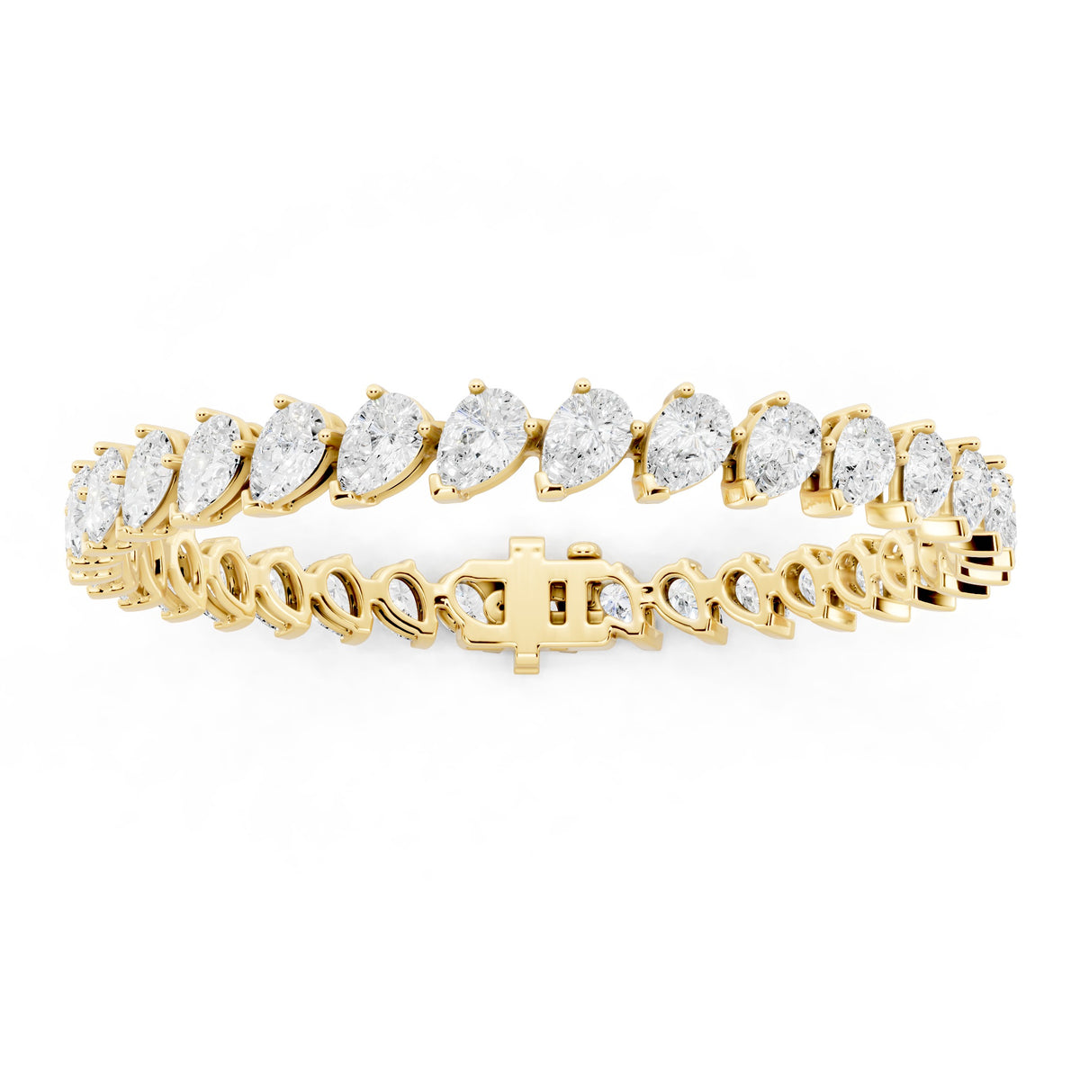 Pear Lab-Grown Diamond Bracelet - 14KT Gold