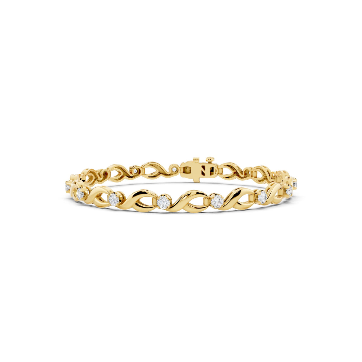 Classic Lab-Grown Diamond Bracelet - 14KT Gold