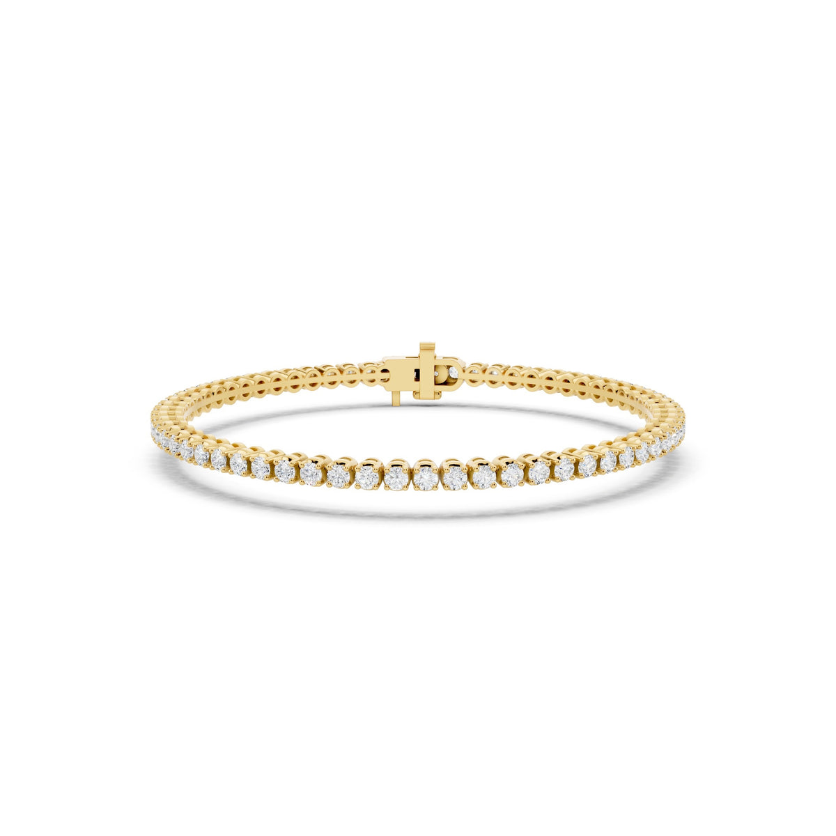 Classic Natural Diamond Bracelet - 14KT Gold