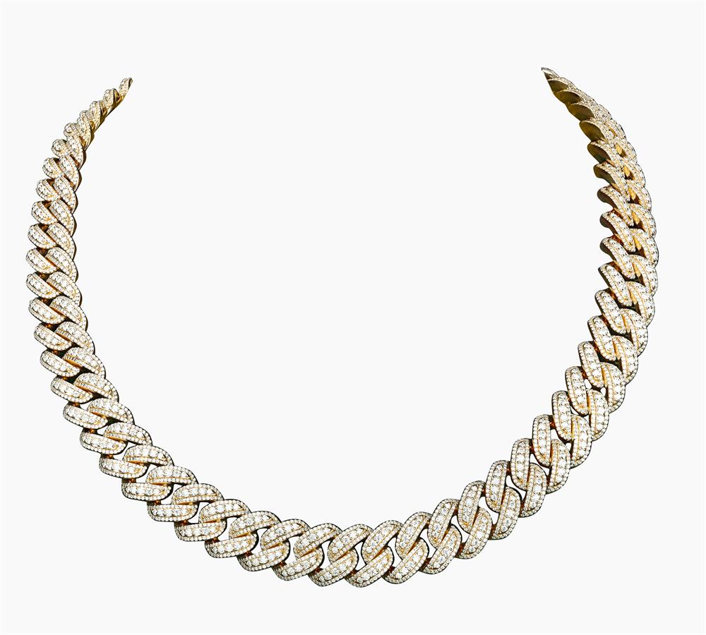 Elegant CZ Necklace - 18K Gold (750)