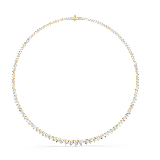 Classic Natural Diamond Necklace - 14KT Gold