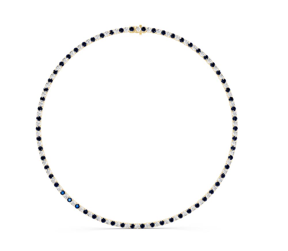 Dual Stone Statement Necklace - 14KT Gold