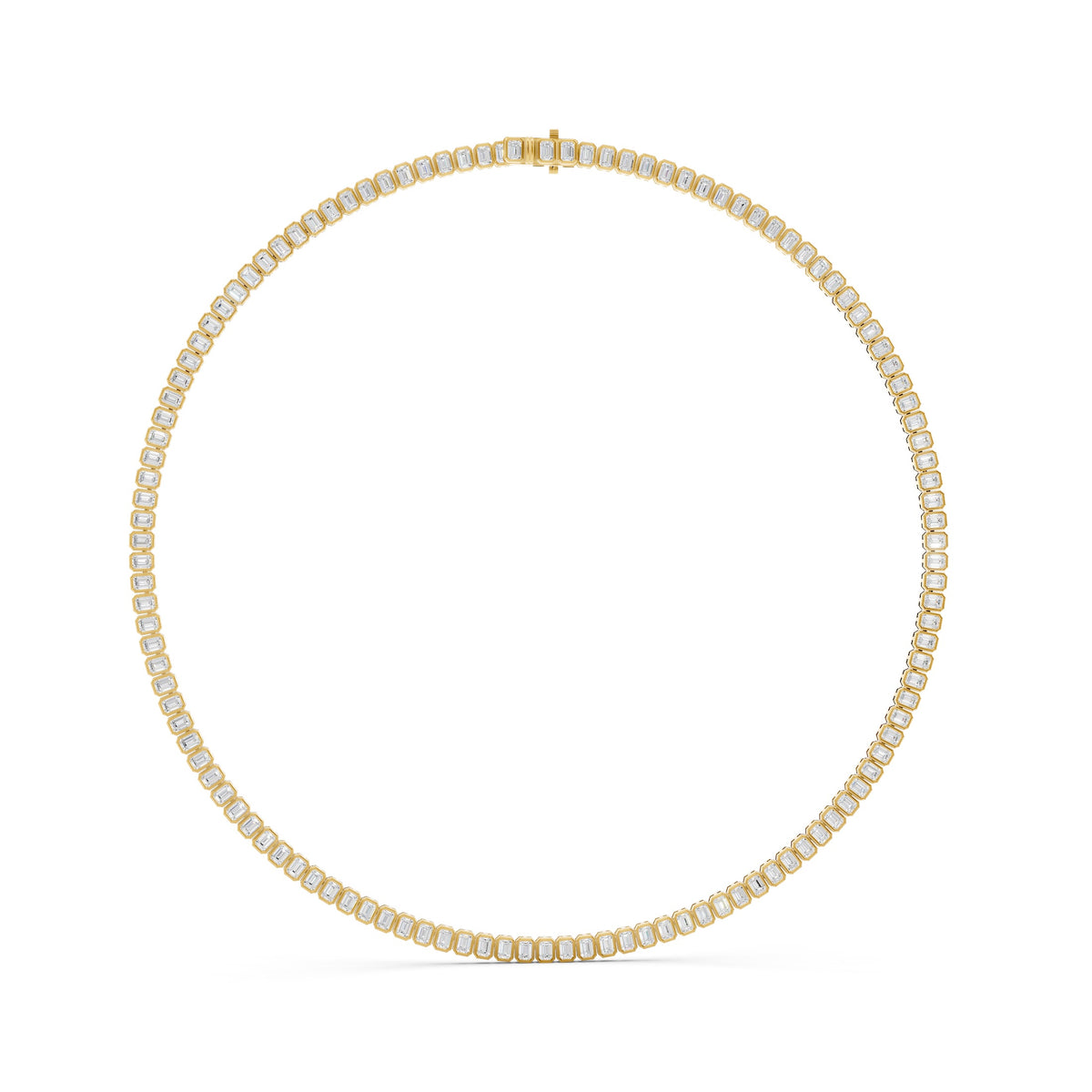 Classic Emerald Diamond Necklace - 14KT Gold