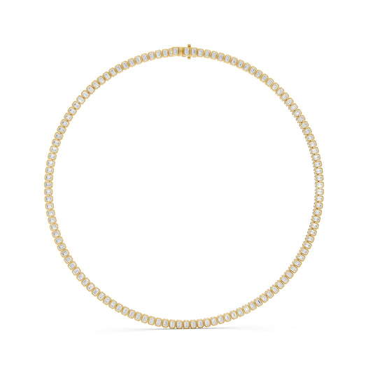 Classic Emerald Diamond Necklace - 14KT Gold