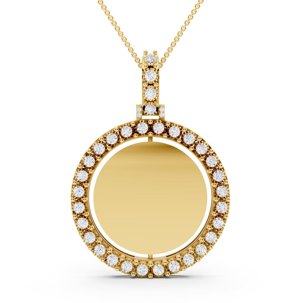 Classic Diamond Cluster Pendant - 10KT Gold