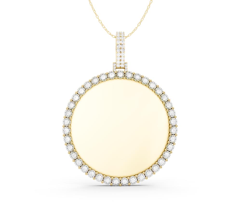 Classic Diamond Cluster Pendant - 10KT Gold