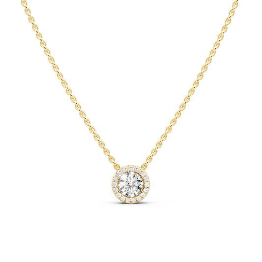Classic Diamond Pendant - 14KT Gold