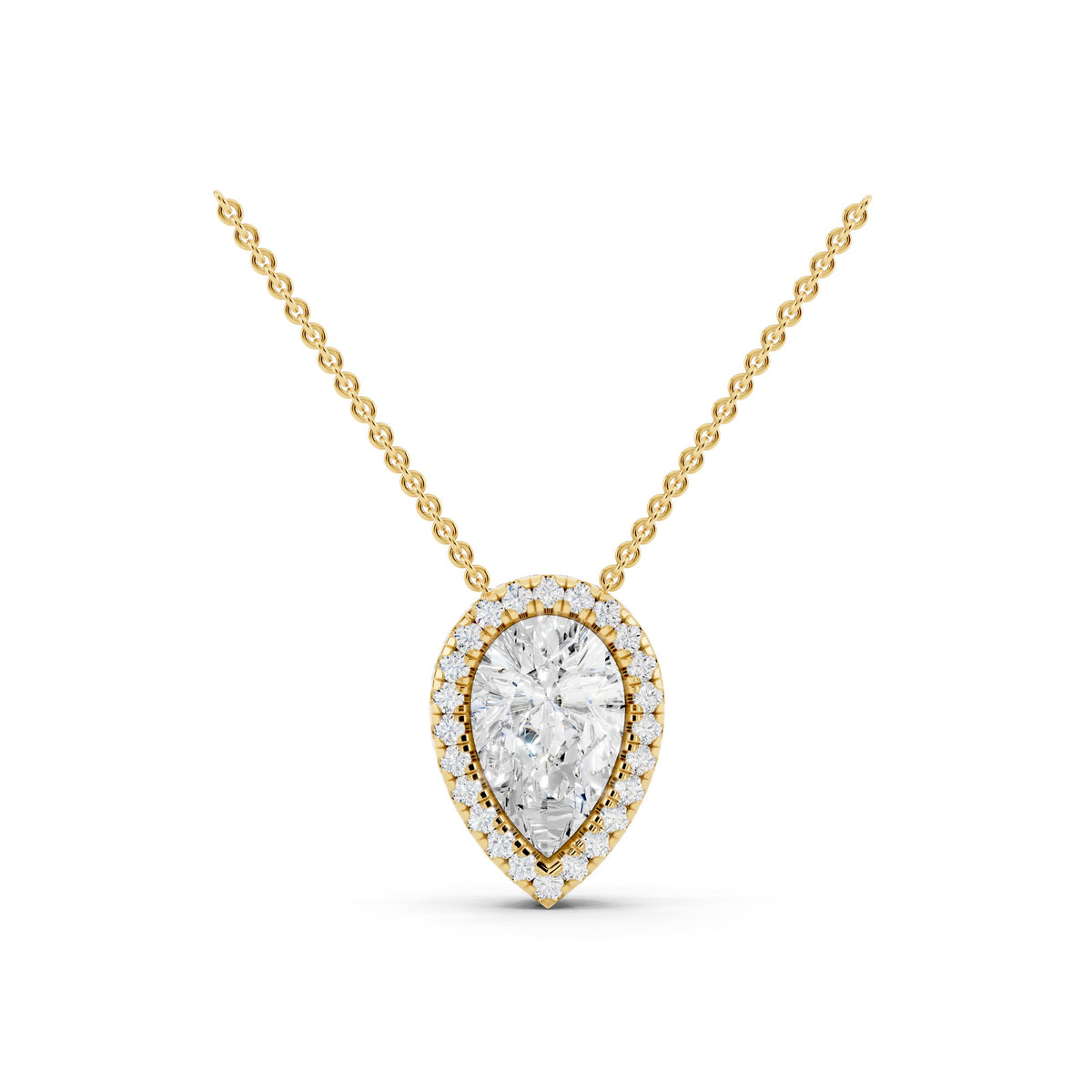 Multi Shape Diamond Pendant - 14KT Gold