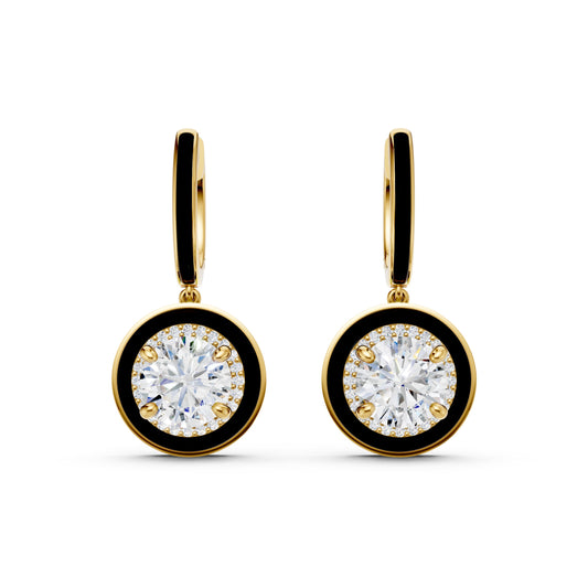 Classic Silver CZ Statement Back Earrings - 925 Sterling Silver