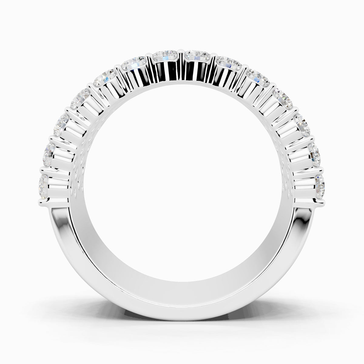 Geranium Half Eternity Round Cut Wedding Ring