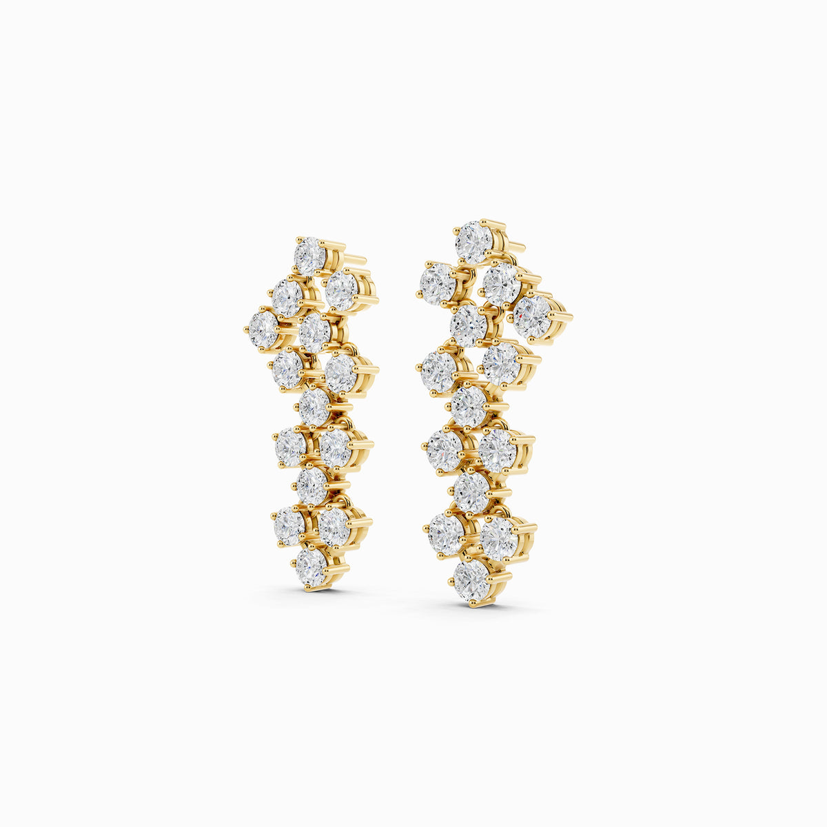 Olea Round Cut Cluster Earring