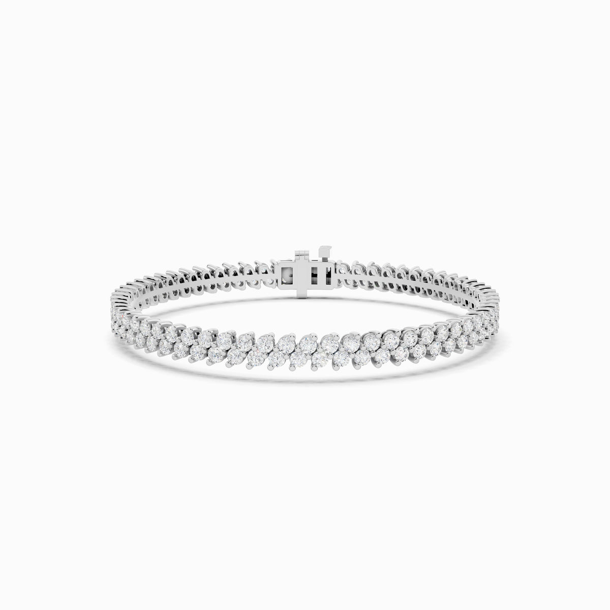 Lavinia Double Row Round Cut Bracelet