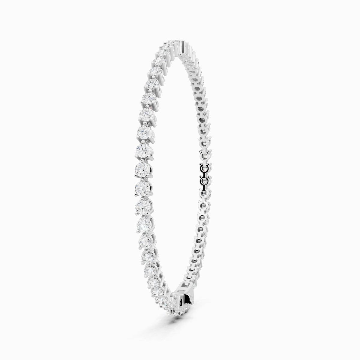 Calla Lily Round Cut Tennis Bracelet