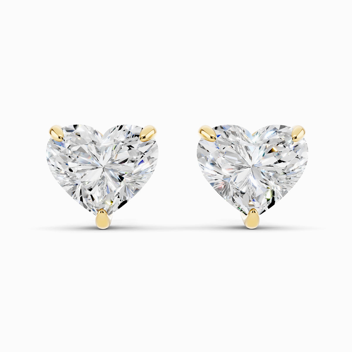 Jade Heart Cut Stud Earring