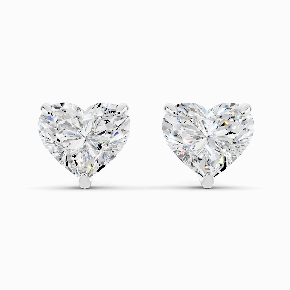 Jade Heart Cut Stud Earring