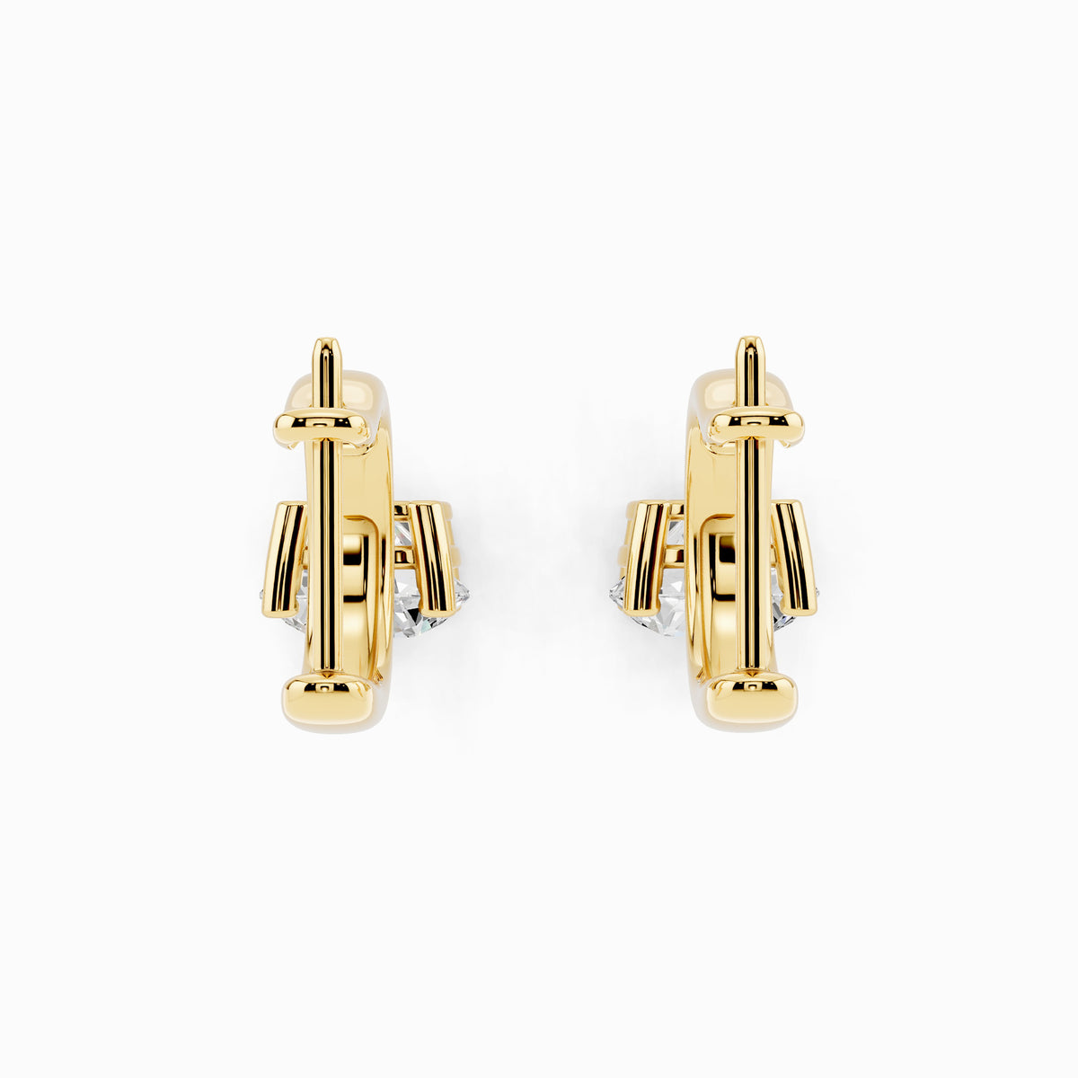 Orlaya Round Cut Drop Hoop Earring
