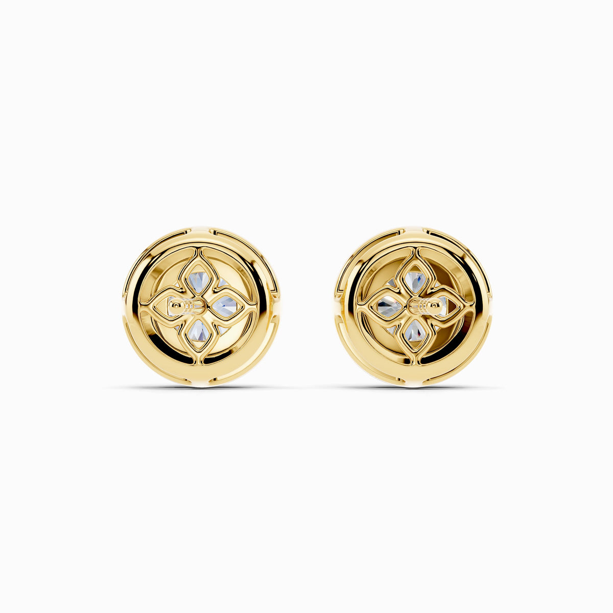 Astrantia Round Cut Halo Earring
