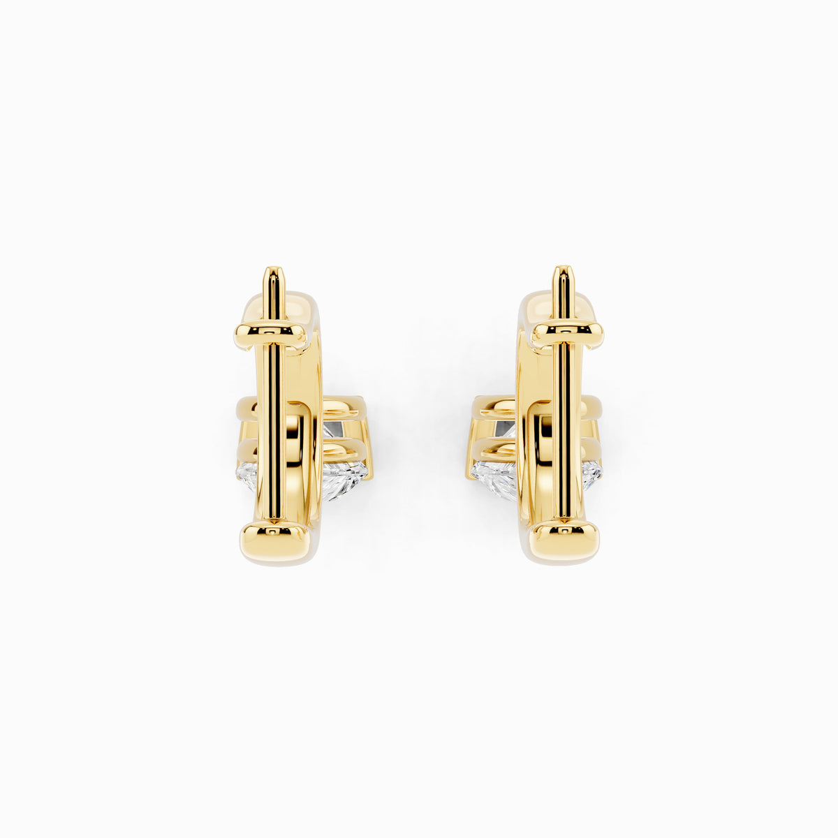 Oxalis Pear Cut Drop Hoop Earring