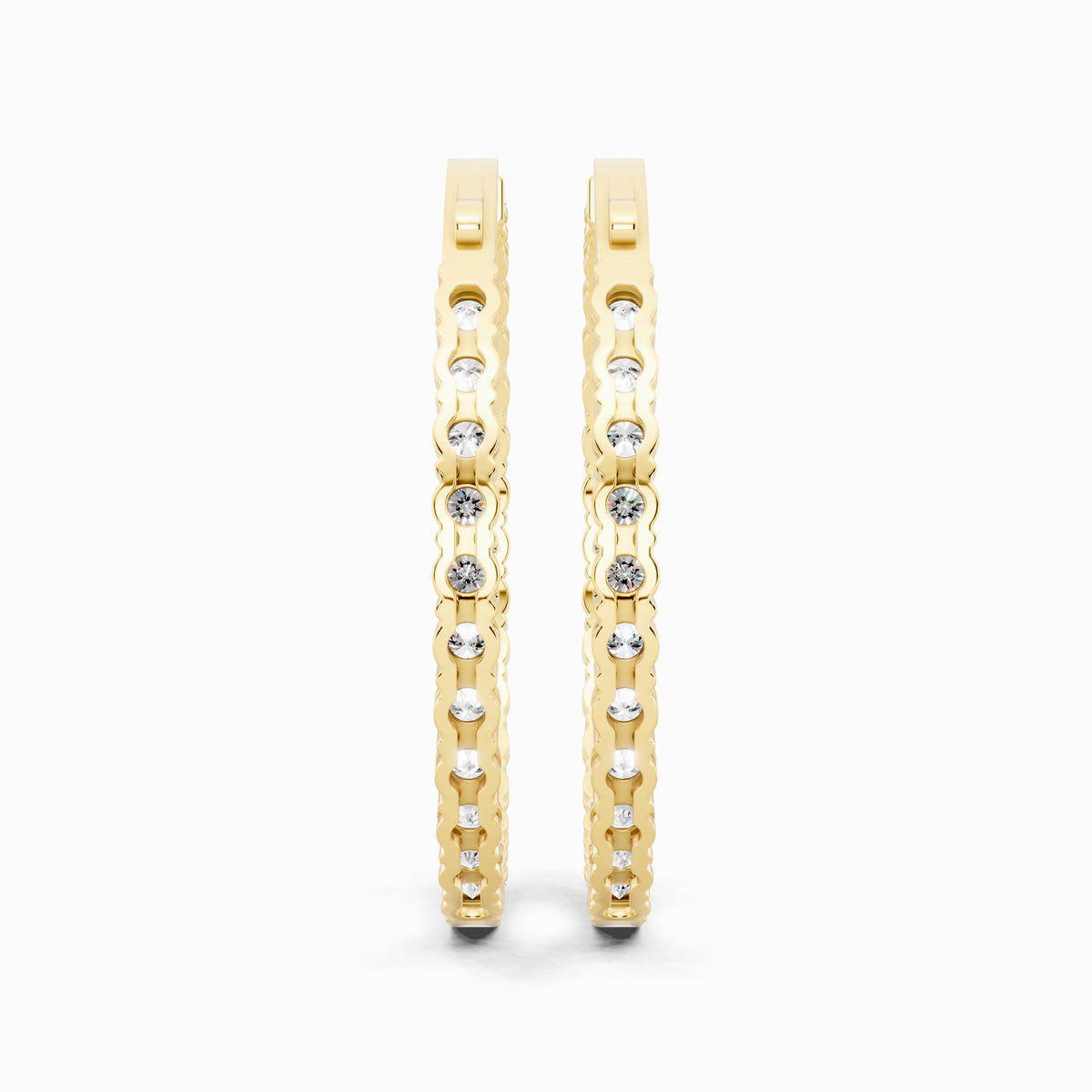 Ammi Round Cut Hoop Earring