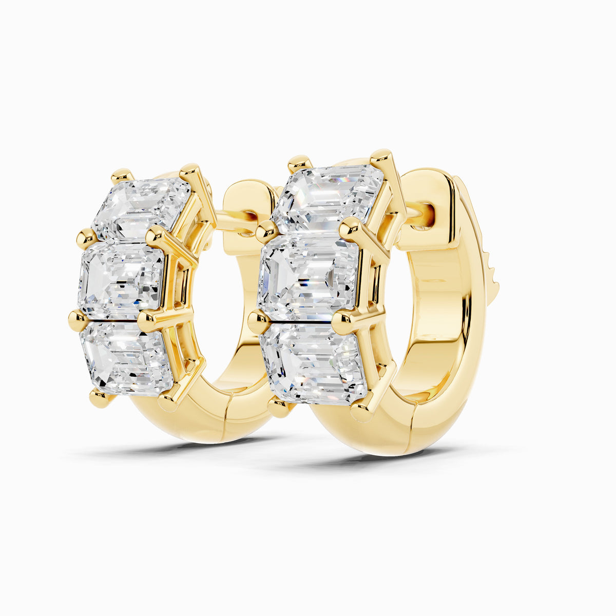 Kunzea Trio Emerald Cut Huggie Earring