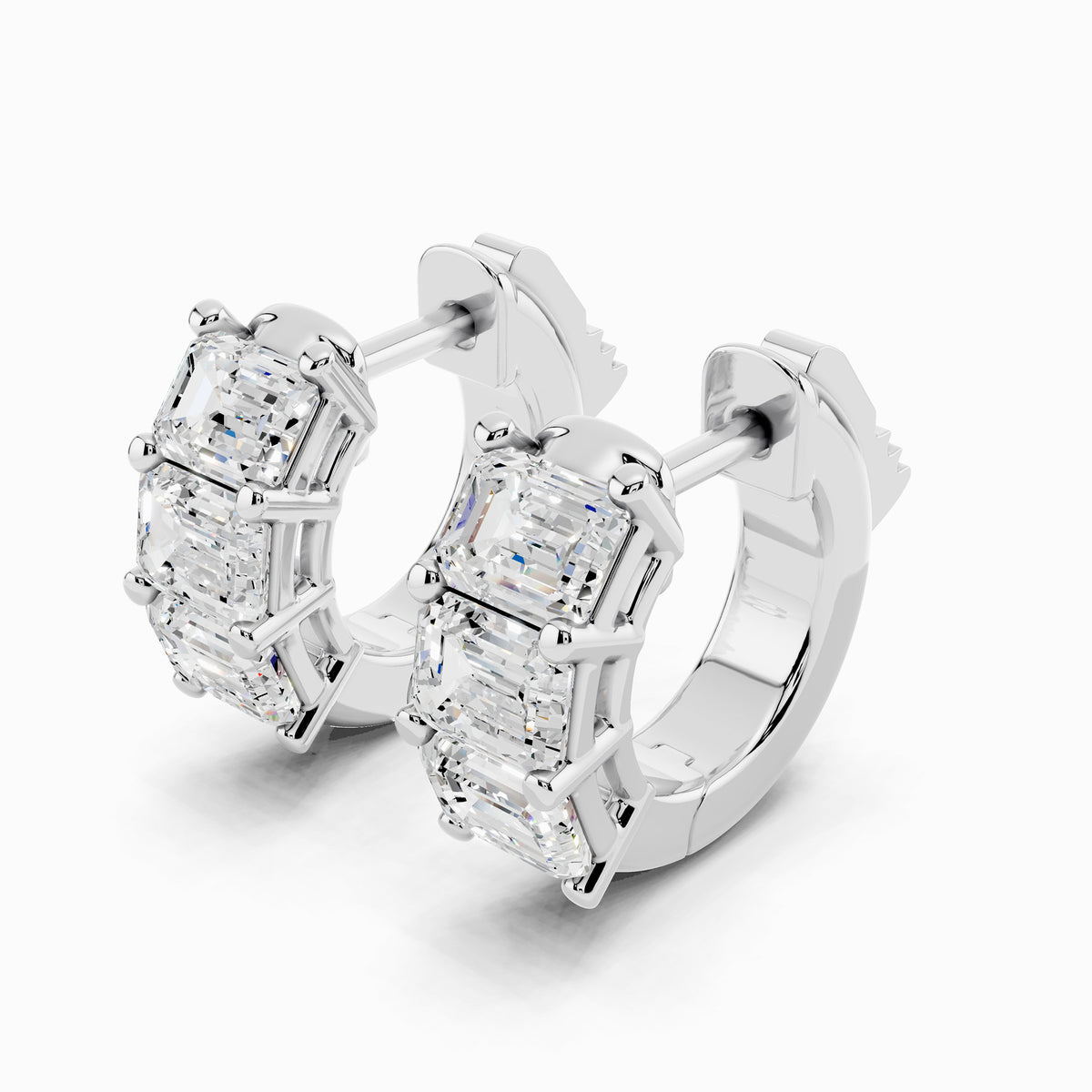 Kunzea Trio Emerald Cut Huggie Earring