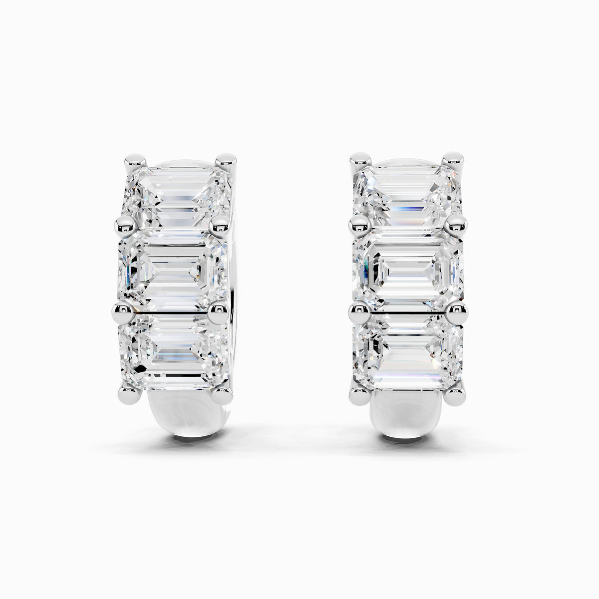 Kunzea Trio Emerald Cut Huggie Earring