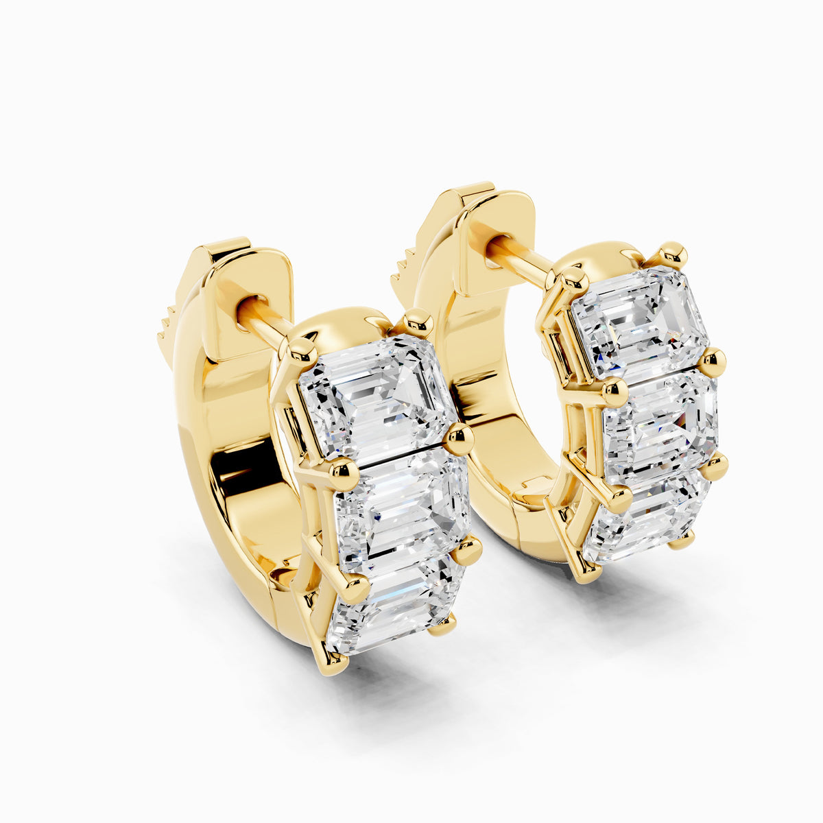 Kunzea Trio Emerald Cut Huggie Earring