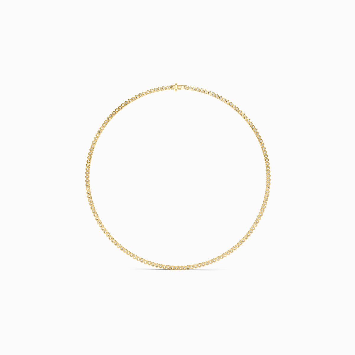 Salvia Round Cut Tennis Necklace