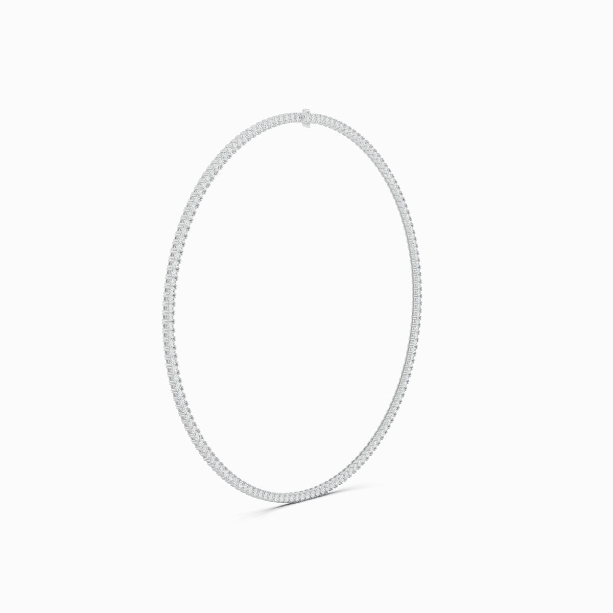Malva Round Cut Tennis Necklace