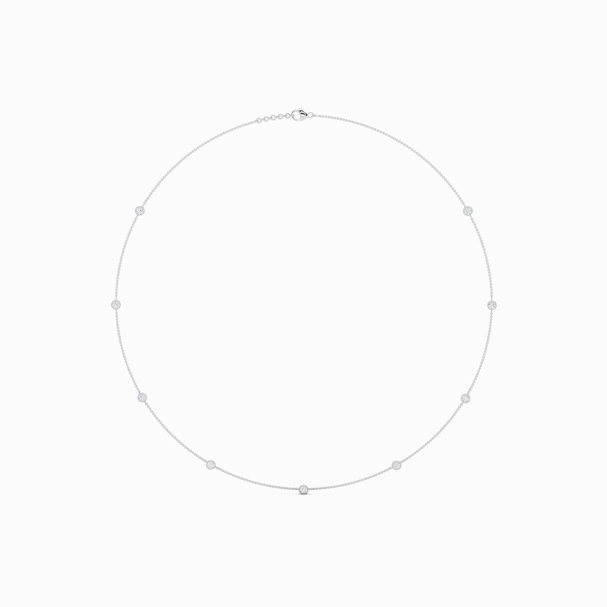 Lobelia Round Cut Station Necklace
