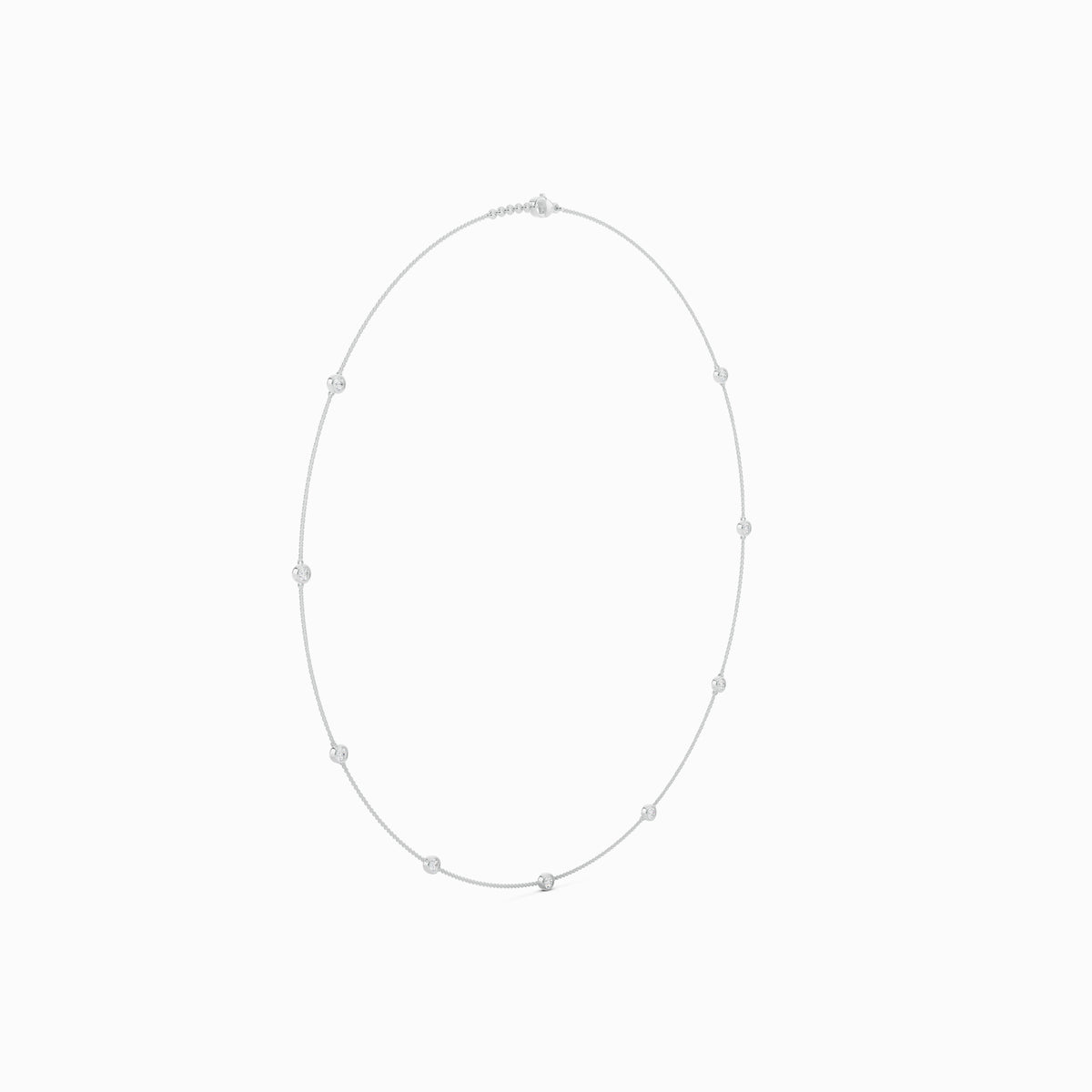 Lobelia Round Cut Station Necklace