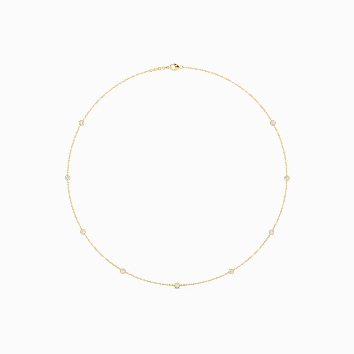 Lobelia Round Cut Station Necklace