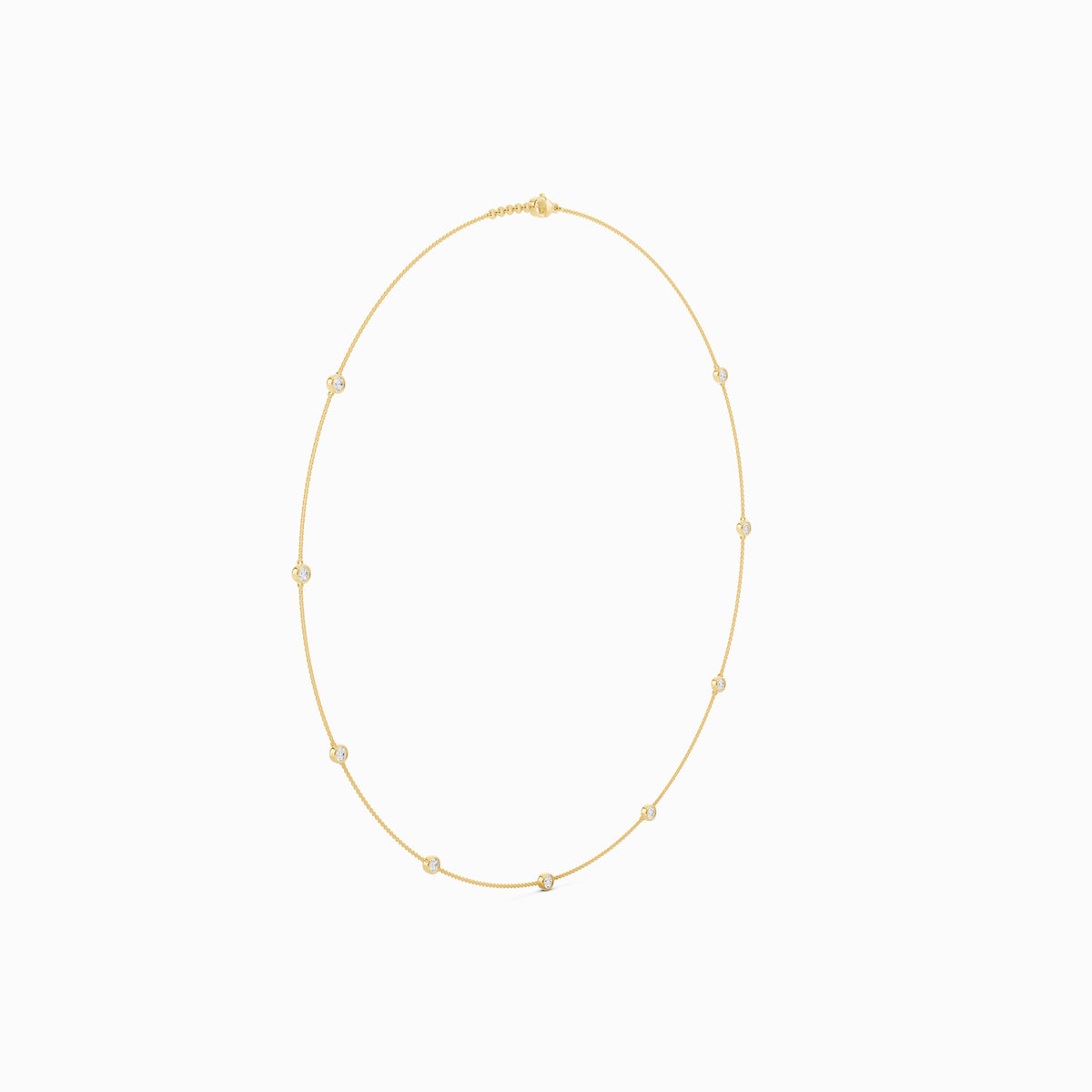 Lobelia Round Cut Station Necklace