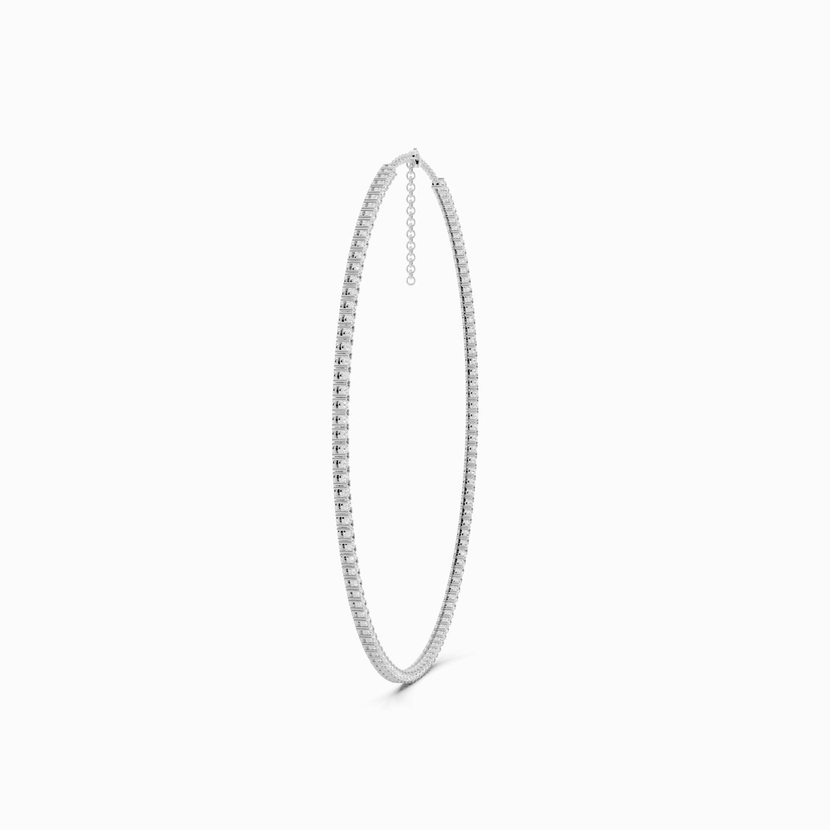 Anemone Round Cut Tennis Necklace