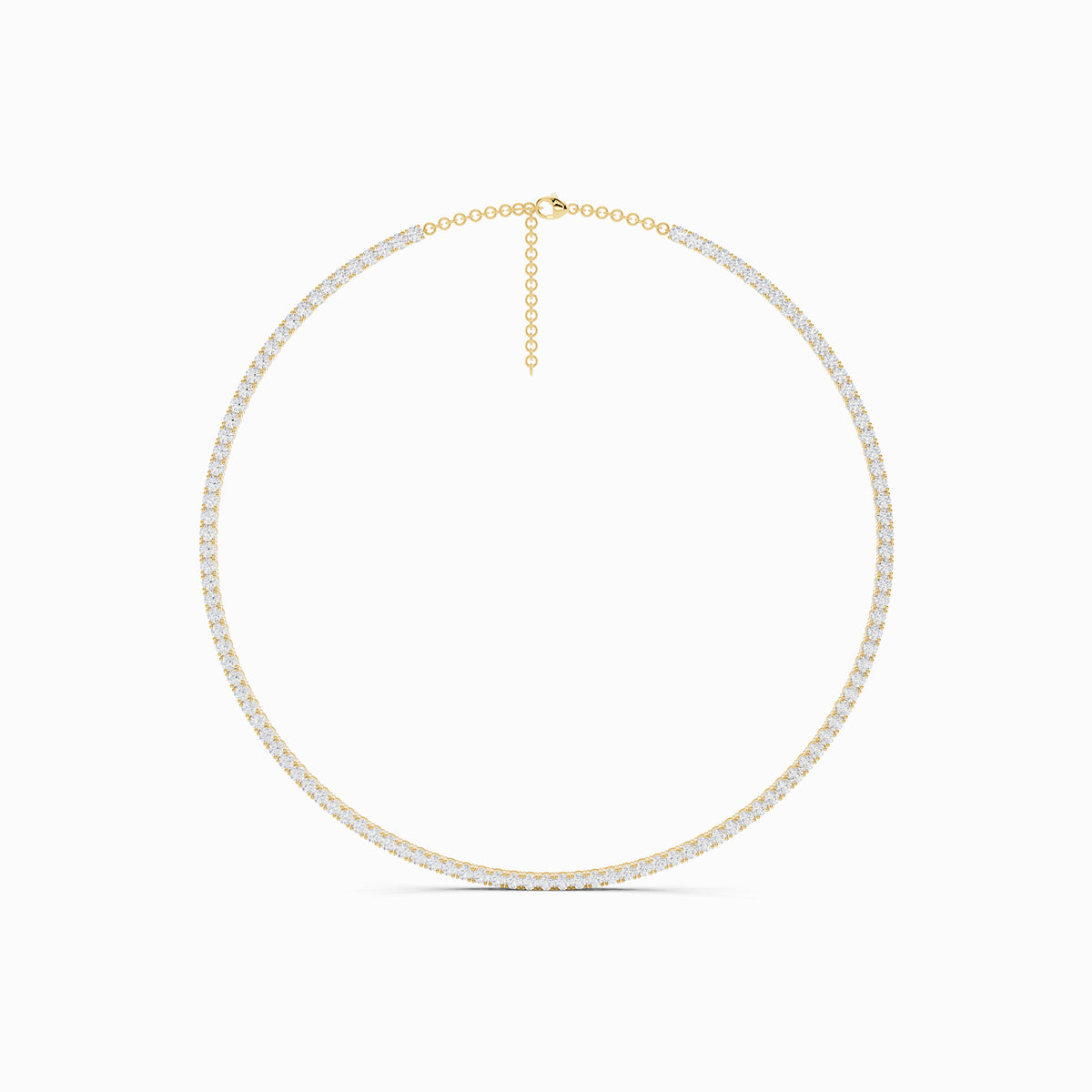 Anemone Round Cut Tennis Necklace