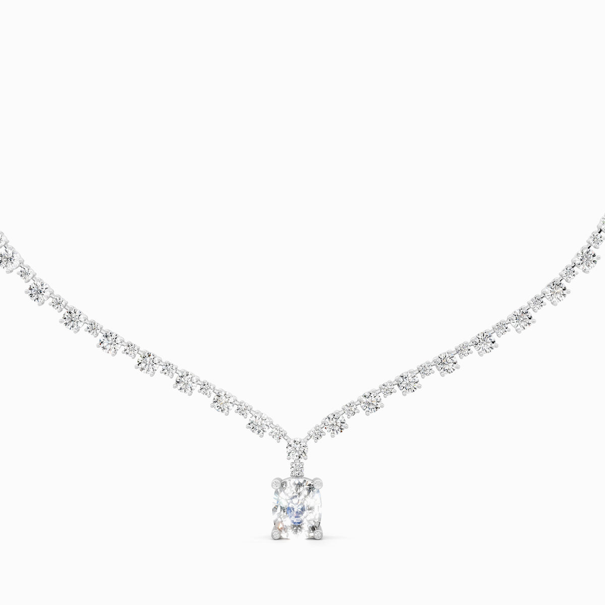 Valeriana Cushion Cut Necklace