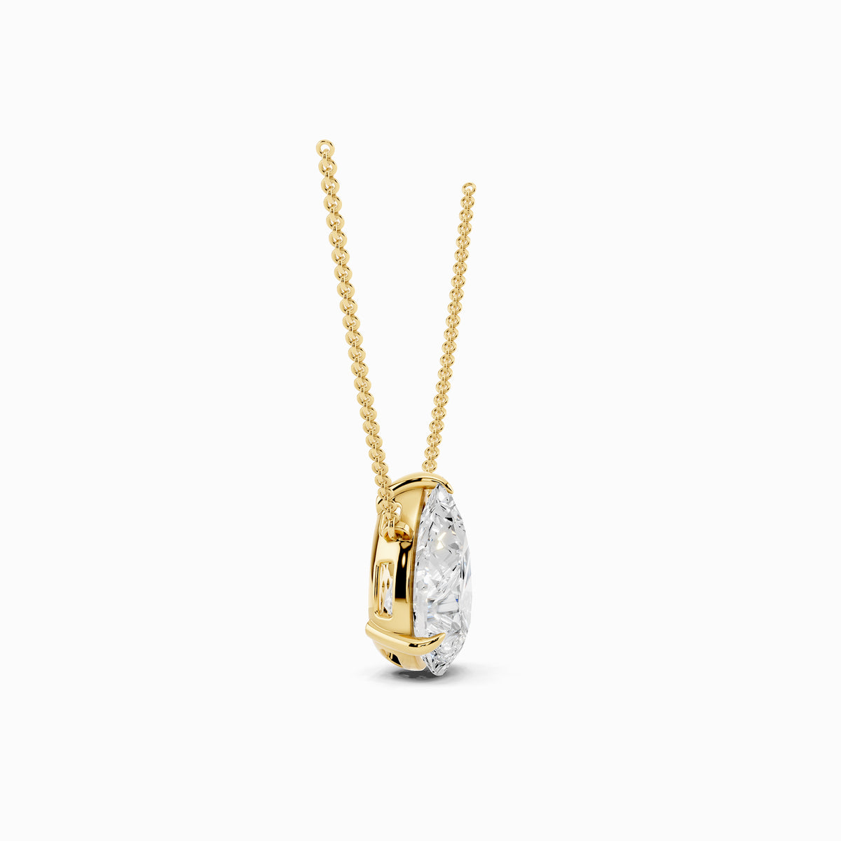Petunia Pear Cut Solitaire Pendant