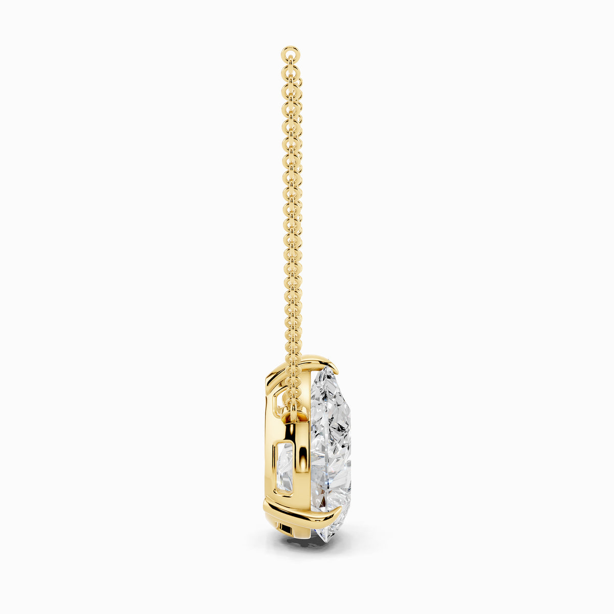 Petunia Pear Cut Solitaire Pendant